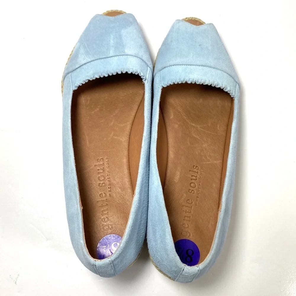 Gentle Souls Lissa Wedge Espadrilles Blue Size‎ 8.5